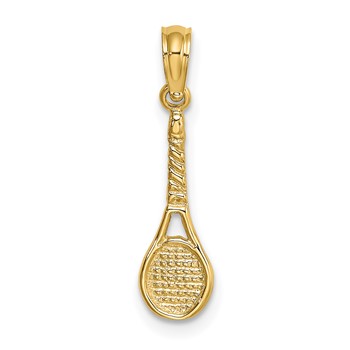 10K Tennis Racquet Pendant