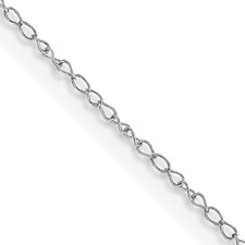 Image of 10k White Gold .42mm Carded Curb Chain
