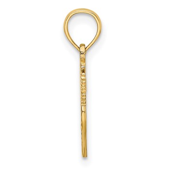 10K Heart with Love Birds Charm — alternate view