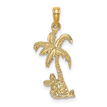 10K Palm Tree with Cactus Charm