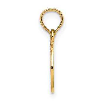 10K Flat and Textured Mini Peace Sign Charm — alternate view