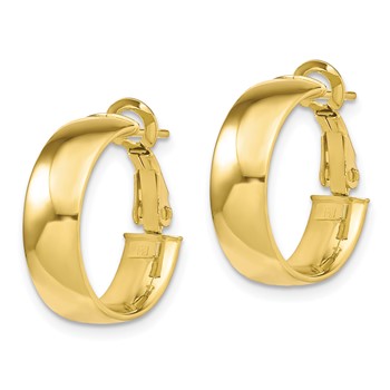 Leslie's 10K 5.8mm Polished Hoop Earrings — alternate view