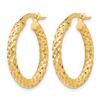 Leslie's 10K Polished D/C Hoop Earrings — alternate view