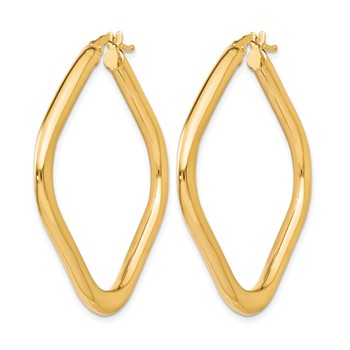 Leslie's 10K Polished Square Hoop Earrings — alternate view