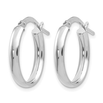 Leslie's 10K Polished White Gold Hoop Earrings — alternate view