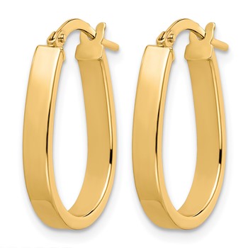 Leslie's 10K Polished U-Shape Hoop Earrings — alternate view
