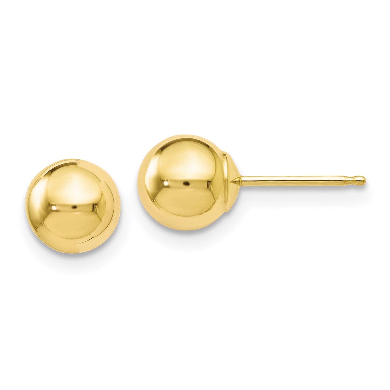 Leslie's 10K Polished Ball Post Earrings - Quality Gold