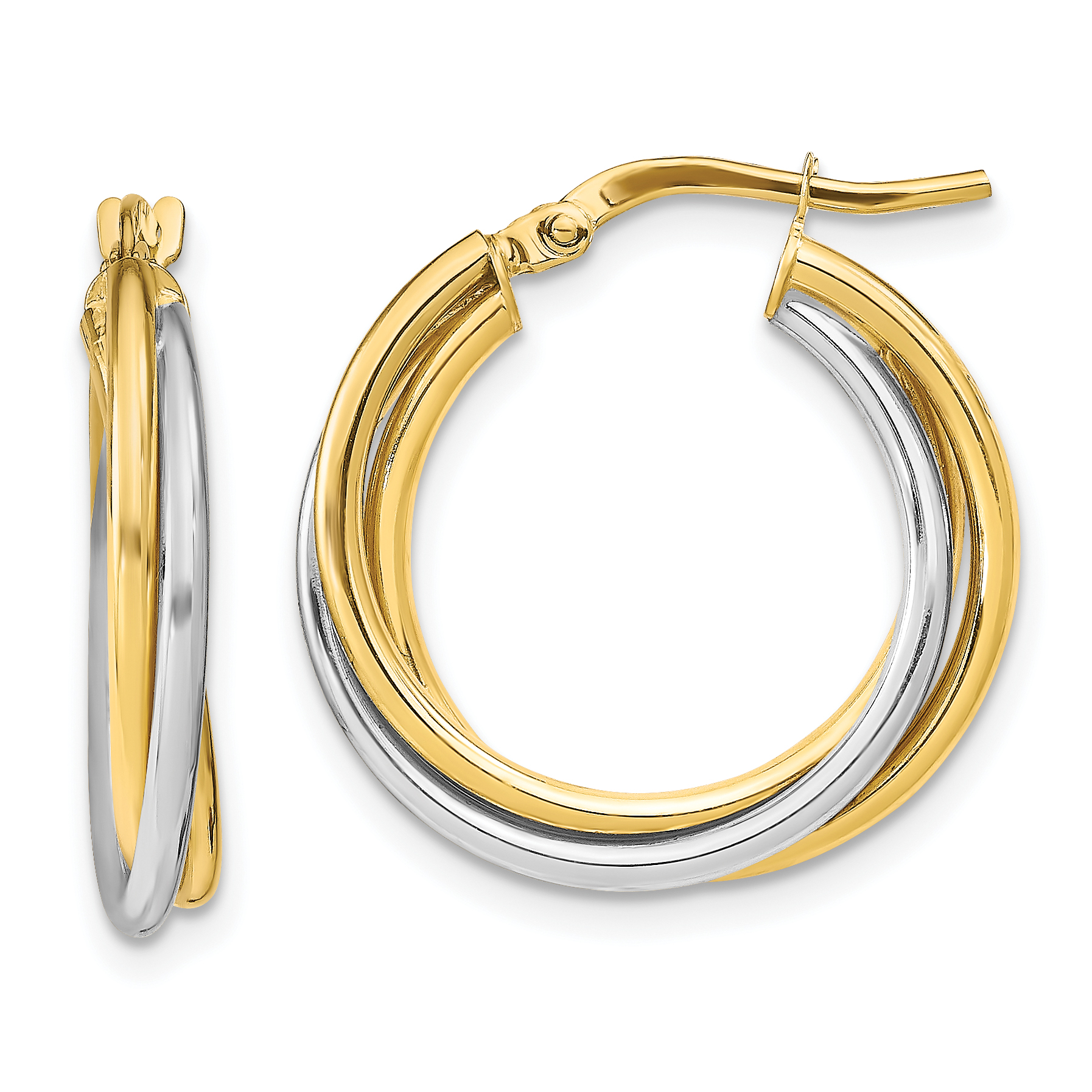Quality Gold 14k Polished Hollow Hoop Earring Jackets E624J - Getzow  Jewelers