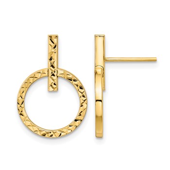 Leslie's 10K Polished D/C Post Dangle Earrings