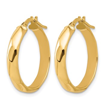 Leslie's 10K Polished Twisted Round Hoop Earrings — alternate view