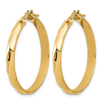 Leslie's 10K Polished Twisted Round Hoop Earrings — alternate view