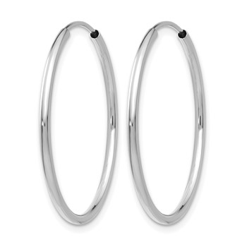 Leslie's 10k White Gold 1.5mm Polished Endless Hoop Earrings — alternate view
