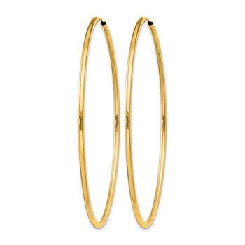 Leslie's 10k 1.5mm Polished Round Endless Hoop Earrings — alternate view