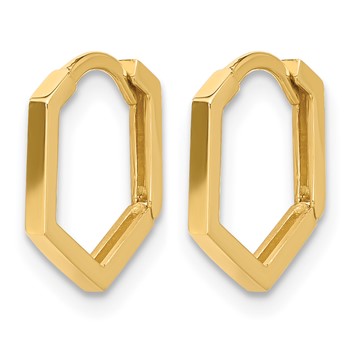 Leslie's 10K Polished Geometric Hoop Earrings — alternate view