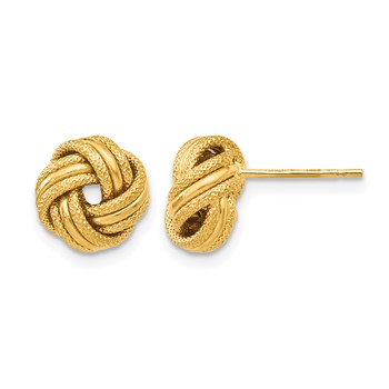 Leslie's 10K Knot Polished D/C Post Earrings