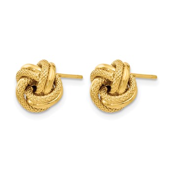 Leslie's 10K Polished D/C Love Knot Post Earrings — alternate view