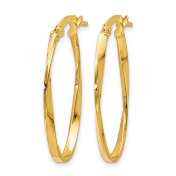 Leslie's 10K Twisted Oval Hoop Earrings — alternate view
