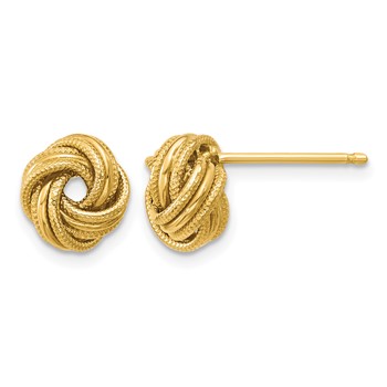Leslie's 10K Love Knot Polished and Textured Post Earrings