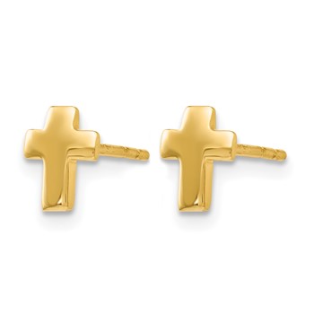 Leslie's 10K Polished Cross Post Earrings — alternate view