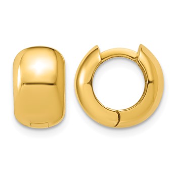 Leslie's 10K Polished Hinged Hoop Earrings