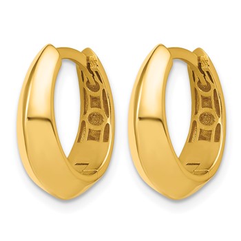 Leslie's 10K Polished Hinged Hoop Earrings — alternate view