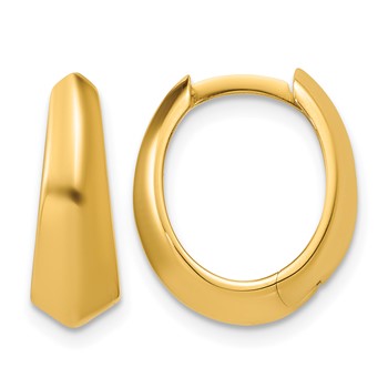 Leslie's 10K Polished Hinged Hoop Earrings