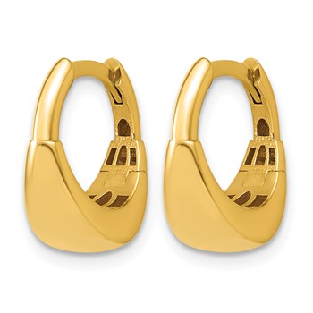 Leslie's 10K Polished Hinged Hoop Earrings — alternate view