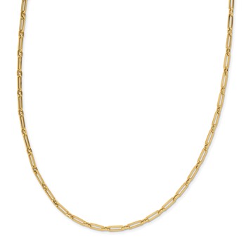 Leslie's 10K Polished Flat Oval Link Necklace — alternate view