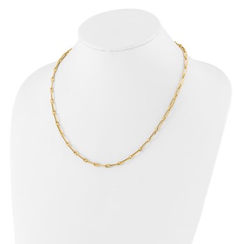 Leslie's 10K Polished Flat Oval Link Necklace — alternate view