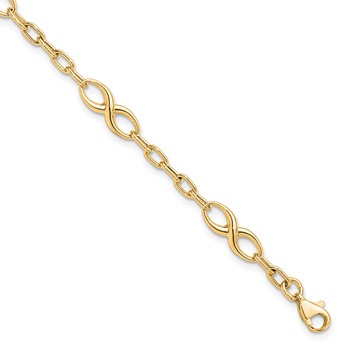Leslie's 10K Polished Link Bracelet