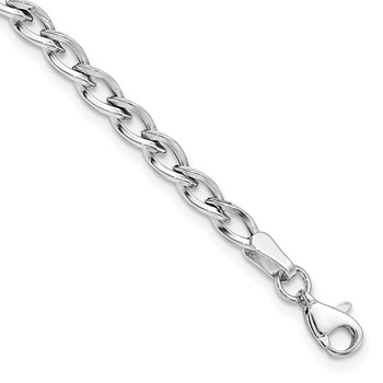 Leslie's 10K White Gold Polished Link Bracelet