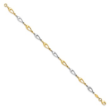 Leslie's 10K Two-tone Polished Bracelet — alternate view