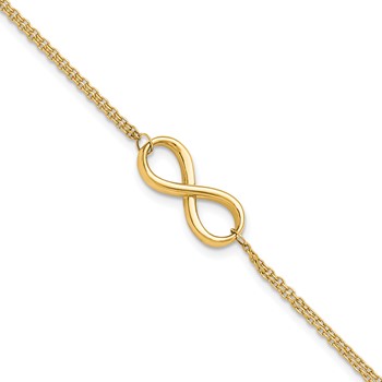 Leslie's 10K Polished Infinity Bracelet