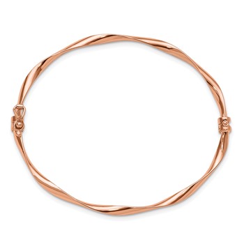 Leslie's 10K Rose Gold Polished Hinged Bangle — alternate view