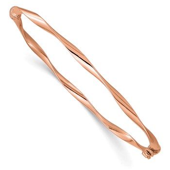 Leslie's 10K Rose Gold Polished Hinged Bangle