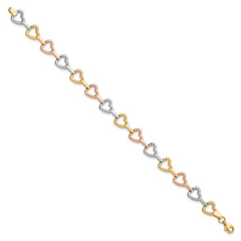 Leslie's 10K Tri-color Heart Bracelet — alternate view
