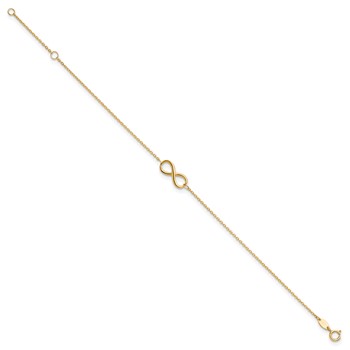 Leslie's 10K Polished Infinity with 1in ext. Bracelet — alternate view