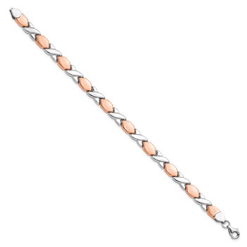 Leslie's 10K Rose and White Gold X/O Fancy Bracelet — alternate view