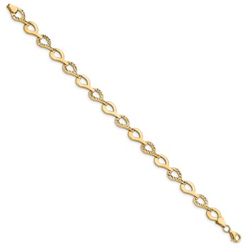Leslie's 10K Polished Fancy D/C Link Bracelet — alternate view