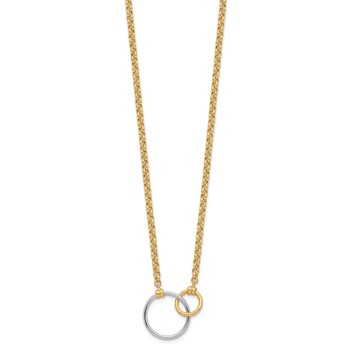 Leslie's 10k Two-tone Polished Link Necklace — alternate view