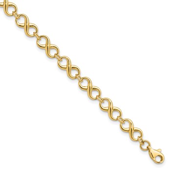 Leslie's 10K Polished Infinity Bracelet