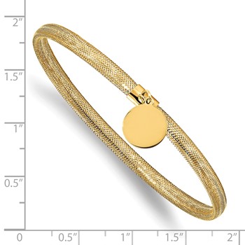 Leslie's 10K Stretch Mesh w/Dangle Charm Bracelet — alternate view