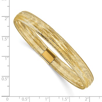 Leslie's 10K Polished Mesh Stretch Bracelet — alternate view