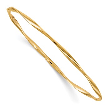 Leslie's 10K Polished Twisted Slip-on Bangle