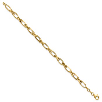 Leslie's 10K Polished Fancy Link Bracelet — alternate view