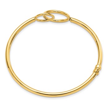 Leslie's 10K Polished Double Circled Hinged Bangle — alternate view