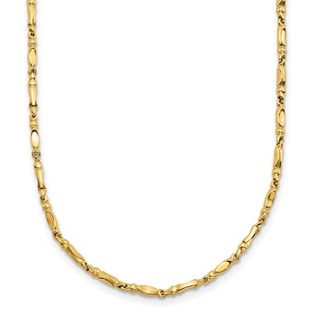 Leslie's 10K Polished Fancy Link Necklace