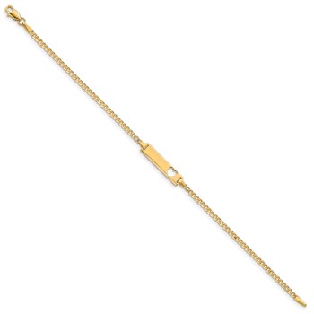 10k Flat Curb Link ID Bracelet — alternate view