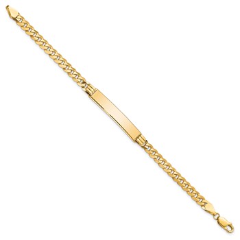 10k Flat Curb Link ID Bracelet — alternate view
