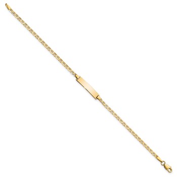10k Flat Anchor Link ID Bracelet — alternate view